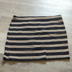 Striped Black and Tan Skirt